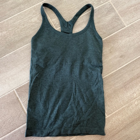Lululemon Ebb to Street Tank Top- Dark Green - Picture 1 of 3